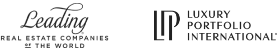 Logos of Leading Real Estate Companies of the World and Luxury Portfolio International on light background
